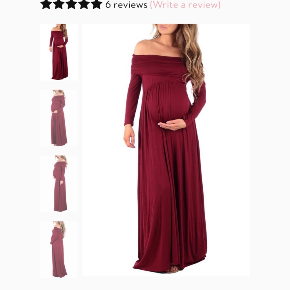 Maroon Maxi Maternity Dress